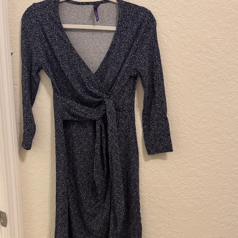 Seraphine 3/4 Sleeve faux Wrap Dress EUC sz 4 / small